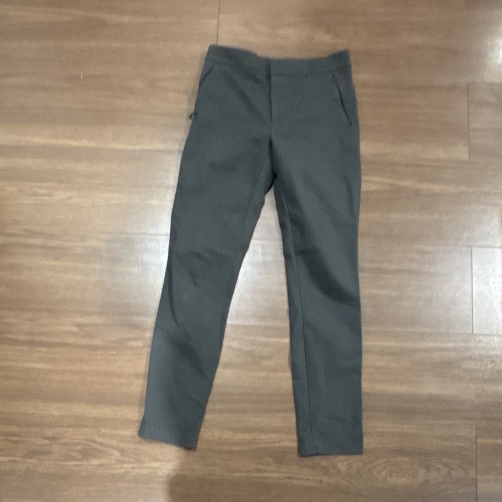 Club Monaco Lillean Skinny Leg Pants Size 0 Charcoal Grey Stretch Zip Pockets